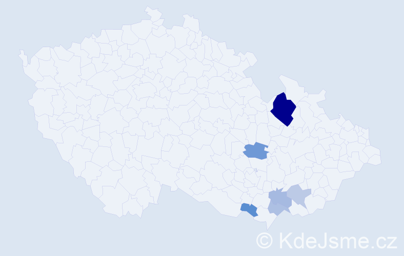 Příjmení: 'Draňová', počet výskytů 14 v celé ČR