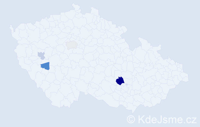 Příjmení: 'Karkulín', počet výskytů 10 v celé ČR