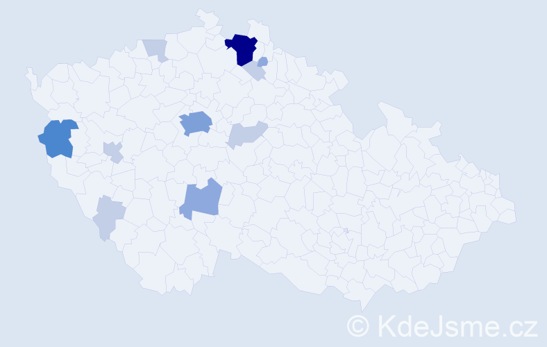 Příjmení: 'Štrincl', počet výskytů 28 v celé ČR