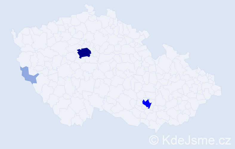 Příjmení: 'Placheta', počet výskytů 10 v celé ČR