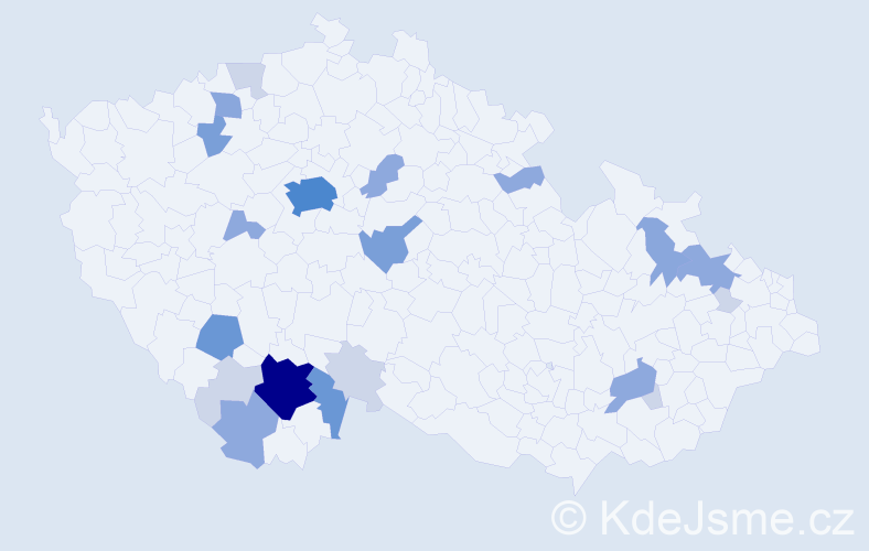 Příjmení: 'Ruso', počet výskytů 62 v celé ČR