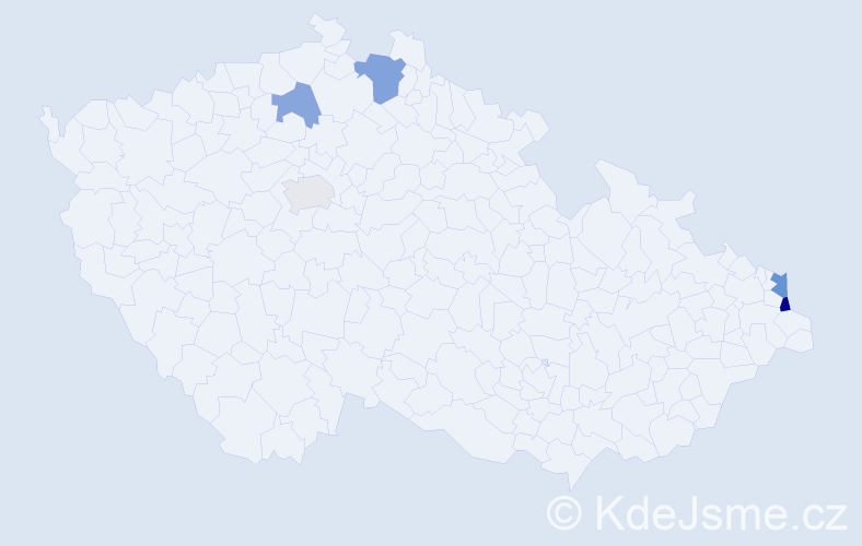 Příjmení: 'Cilinek', počet výskytů 8 v celé ČR