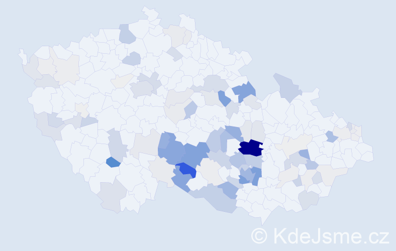 Příjmení: 'Páral', počet výskytů 363 v celé ČR