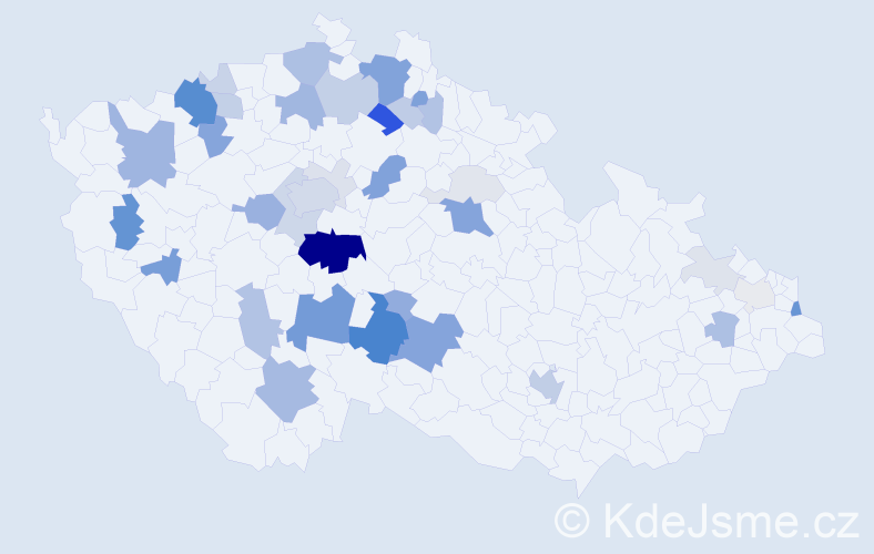 Příjmení: 'Šetek', počet výskytů 134 v celé ČR