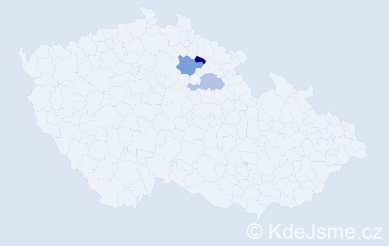 Příjmení: 'Klamrt', počet výskytů 6 v celé ČR