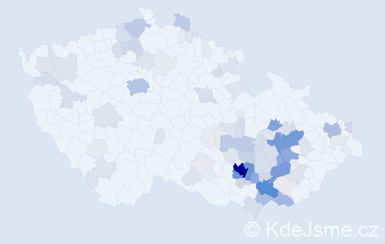 Příjmení: 'Hofírková', počet výskytů 330 v celé ČR