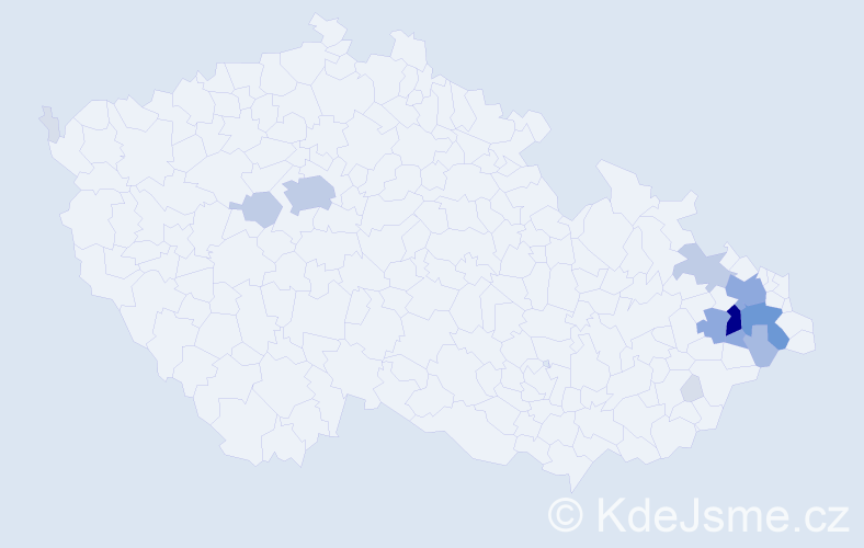 Příjmení: 'Krompolcová', počet výskytů 50 v celé ČR