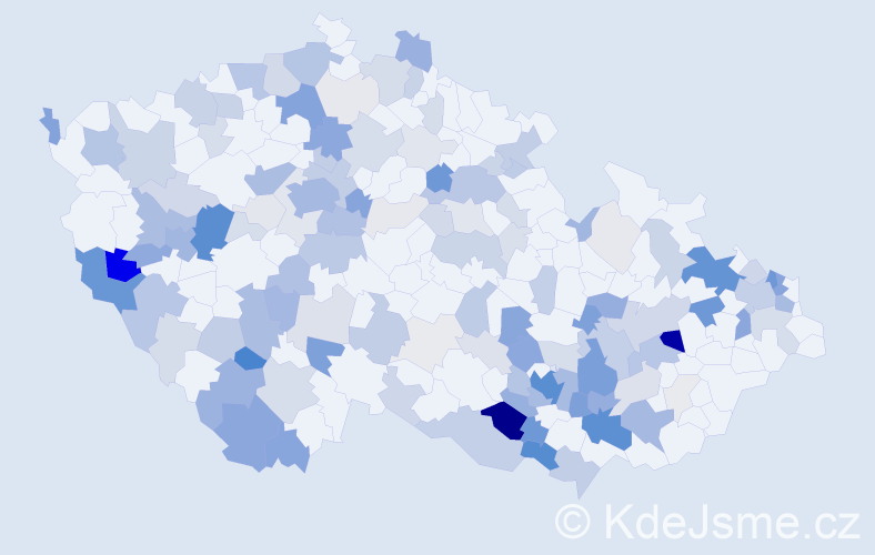 Příjmení: 'Kellner', počet výskytů 583 v celé ČR