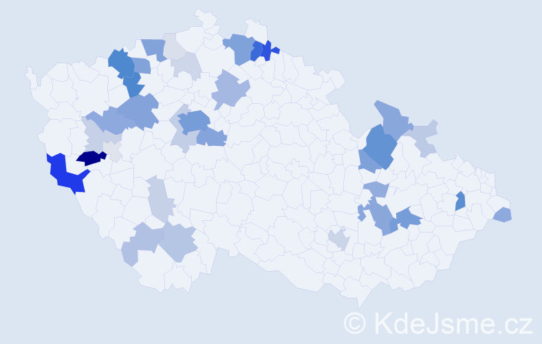 Příjmení: 'Engelová', počet výskytů 143 v celé ČR