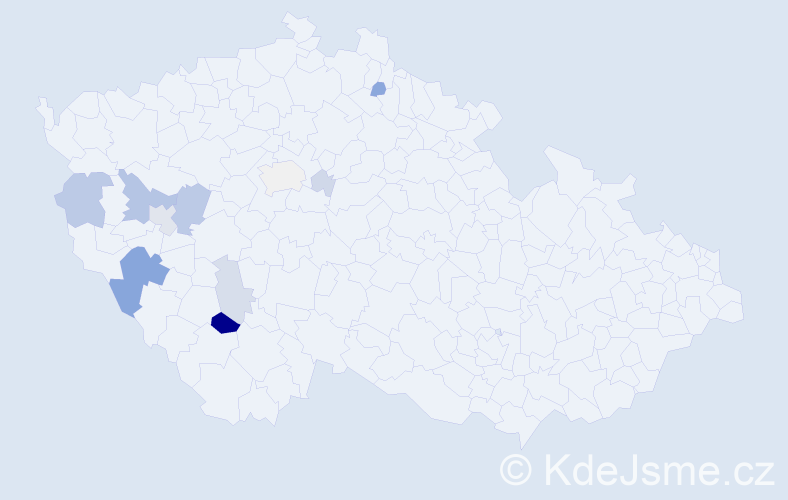 Příjmení: 'Kieweg', počet výskytů 39 v celé ČR