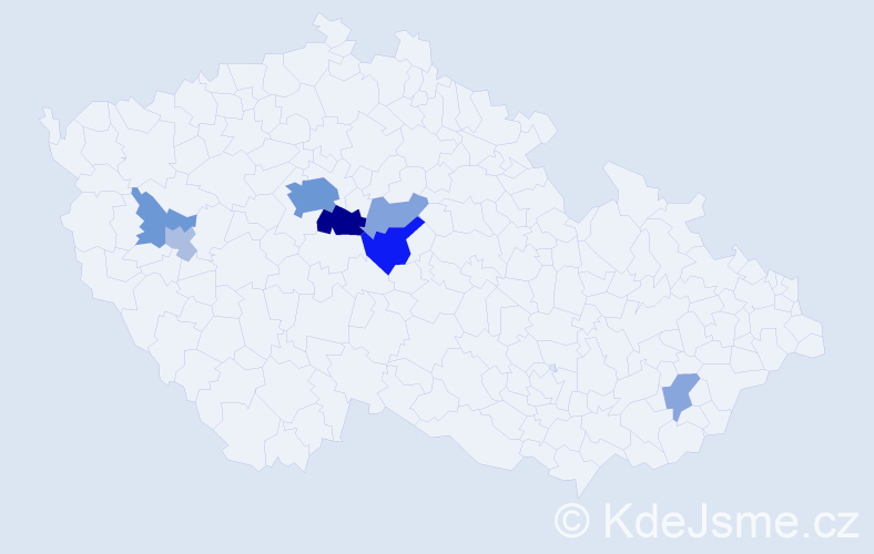 Příjmení: 'Čadinová', počet výskytů 22 v celé ČR