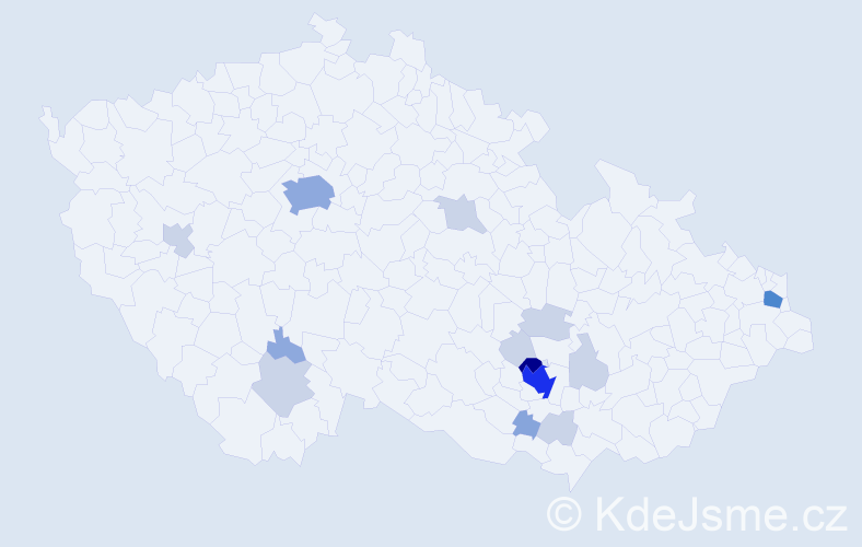Příjmení: 'Cebák', počet výskytů 42 v celé ČR