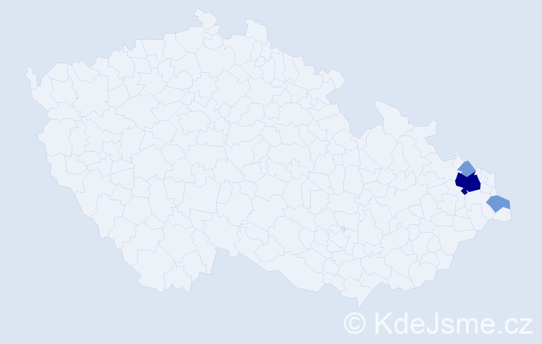 Příjmení: 'Szymiczek', počet výskytů 10 v celé ČR