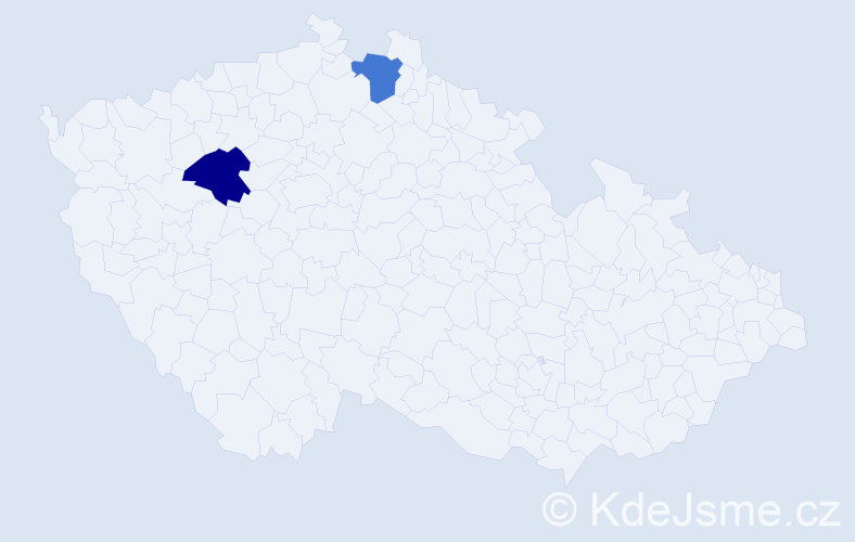 Příjmení: 'Gurvajová', počet výskytů 2 v celé ČR