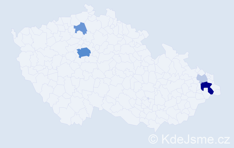 Příjmení: 'Baek', počet výskytů 20 v celé ČR