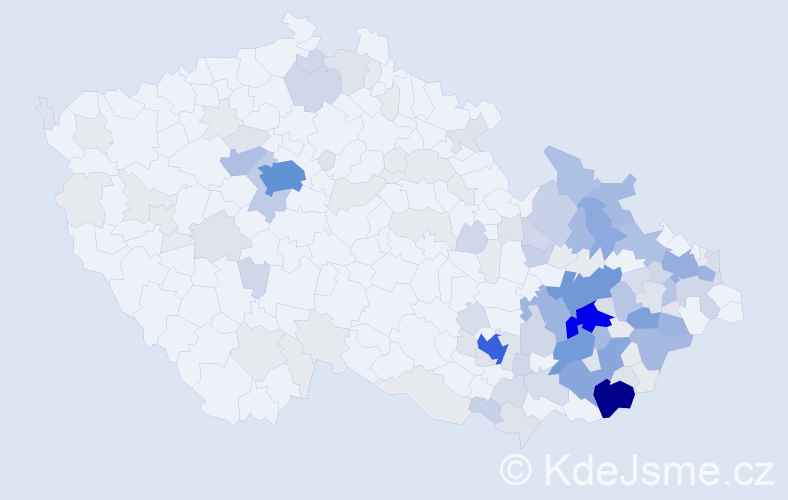 Příjmení: 'Ondrušková', počet výskytů 507 v celé ČR