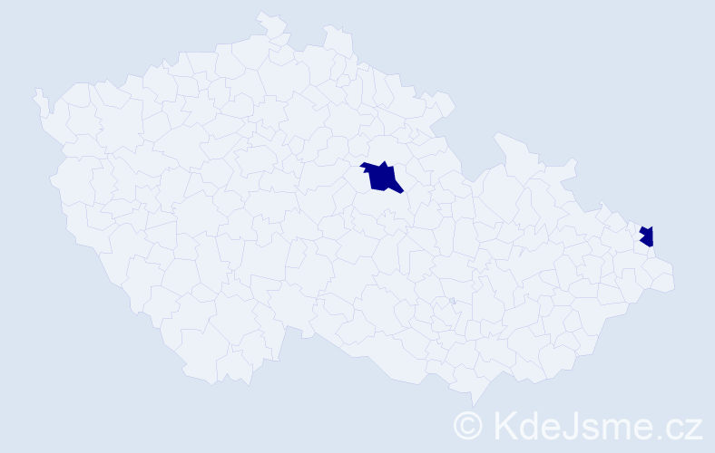 Příjmení: 'Kurišková', počet výskytů 6 v celé ČR