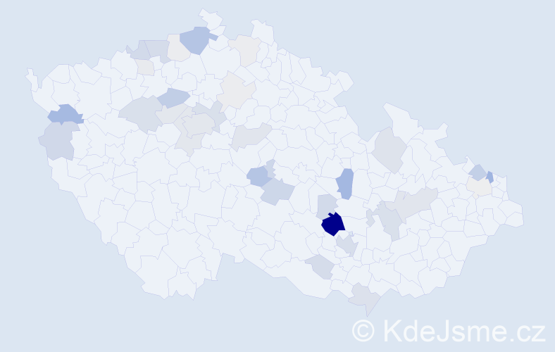 Příjmení: 'Babička', počet výskytů 114 v celé ČR