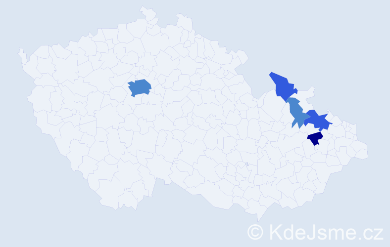 Příjmení: 'Balonek', počet výskytů 15 v celé ČR