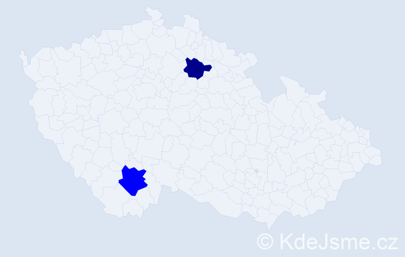 Příjmení: 'Badzová', počet výskytů 3 v celé ČR