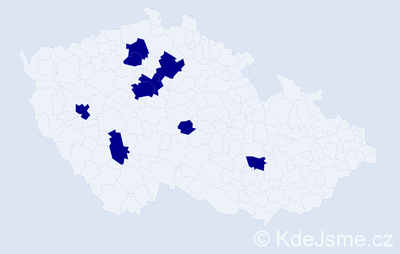 Příjmení: 'Galbadrakh', počet výskytů 9 v celé ČR