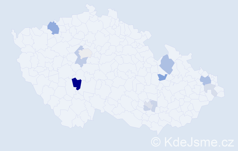 Příjmení: 'Arvai', počet výskytů 24 v celé ČR