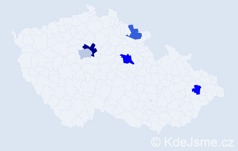 Příjmení: 'Awwadová', počet výskytů 8 v celé ČR