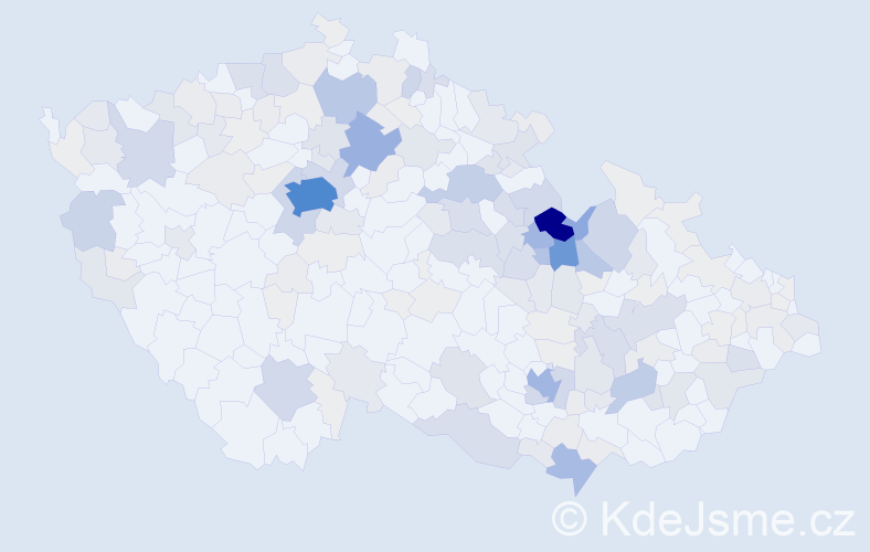 Příjmení: 'Doleček', počet výskytů 786 v celé ČR