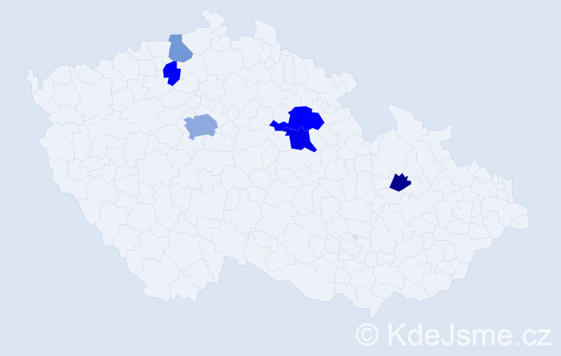 Příjmení: 'Fibigr', počet výskytů 22 v celé ČR