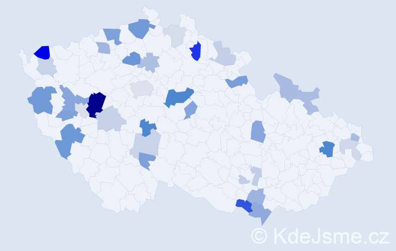 Příjmení: 'Meszárošová', počet výskytů 71 v celé ČR