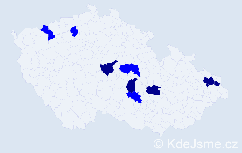 Příjmení: 'Renáčová', počet výskytů 14 v celé ČR