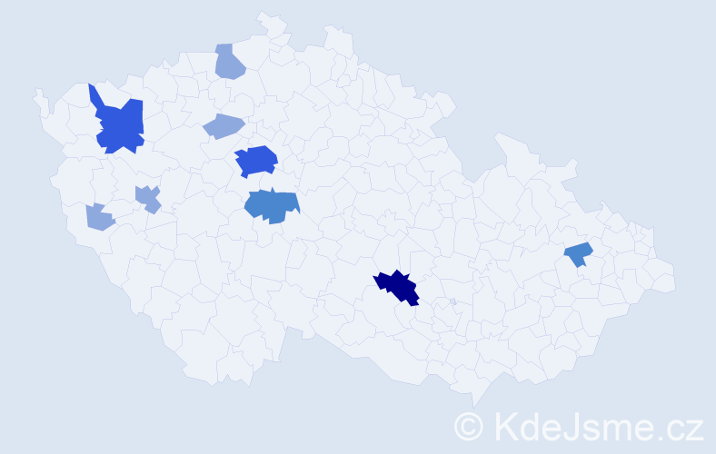 Příjmení: 'Kirichenko', počet výskytů 19 v celé ČR