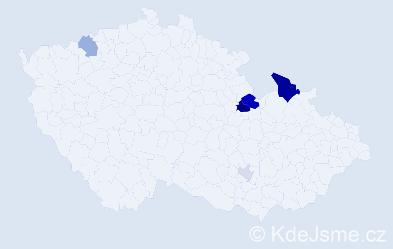 Příjmení: 'Kinscher', počet výskytů 9 v celé ČR