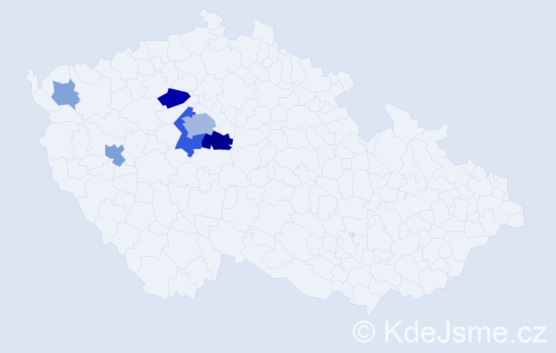 Příjmení: 'Flusserová', počet výskytů 17 v celé ČR