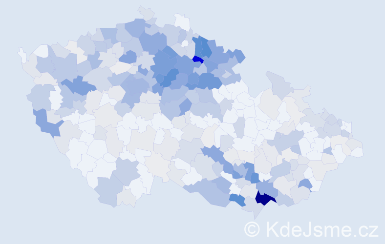 Příjmení: 'Antošová', počet výskytů 1545 v celé ČR