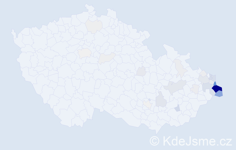 Příjmení: 'Lasotová', počet výskytů 189 v celé ČR