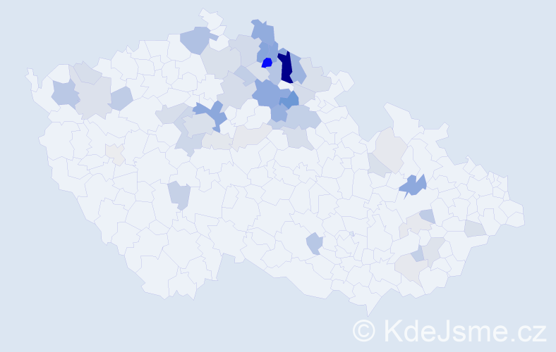 Příjmení: 'Machačka', počet výskytů 144 v celé ČR