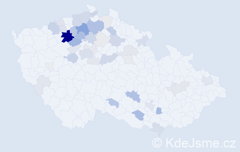 Příjmení: 'Ekrt', počet výskytů 134 v celé ČR