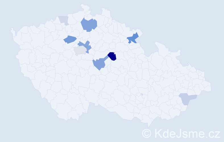 Příjmení: 'Listoň', počet výskytů 24 v celé ČR