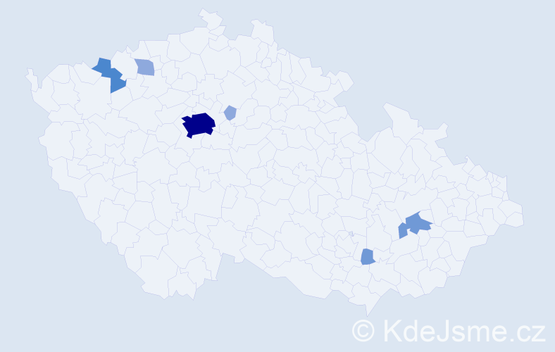 Příjmení: 'Lelovicsová', počet výskytů 15 v celé ČR