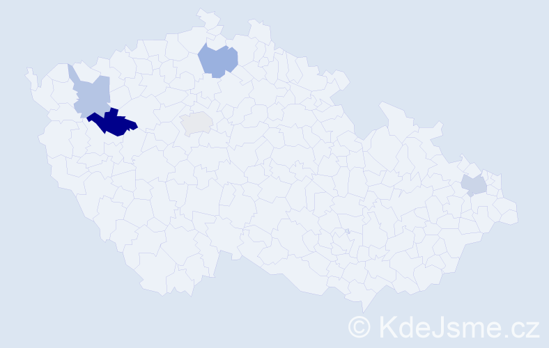 Příjmení: 'Kanátová', počet výskytů 23 v celé ČR