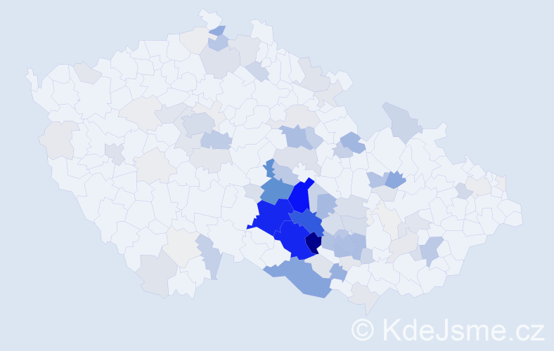 Příjmení: 'Krčál', počet výskytů 546 v celé ČR