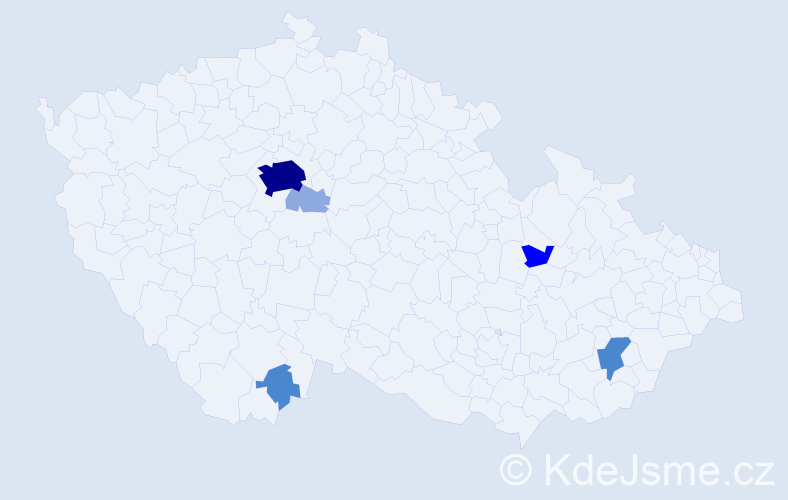 Příjmení: 'Castillo', počet výskytů 17 v celé ČR