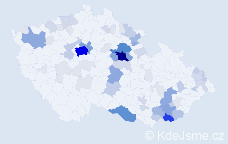 Příjmení: 'Balada', počet výskytů 272 v celé ČR
