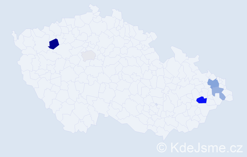 Příjmení: 'Libosvarová', počet výskytů 8 v celé ČR