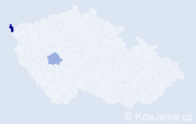 Příjmení: 'Trgo', počet výskytů 5 v celé ČR