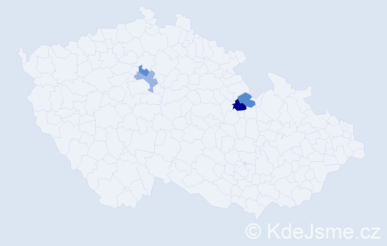 Příjmení: 'Schöpsová', počet výskytů 5 v celé ČR
