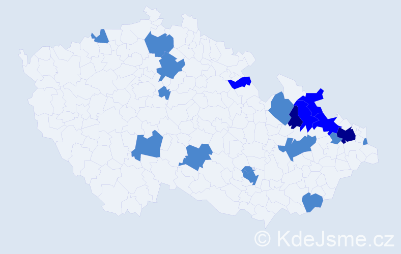 Příjmení: 'Vatrt', počet výskytů 27 v celé ČR
