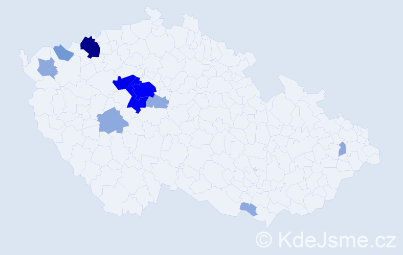 Příjmení: 'Křapáček', počet výskytů 26 v celé ČR