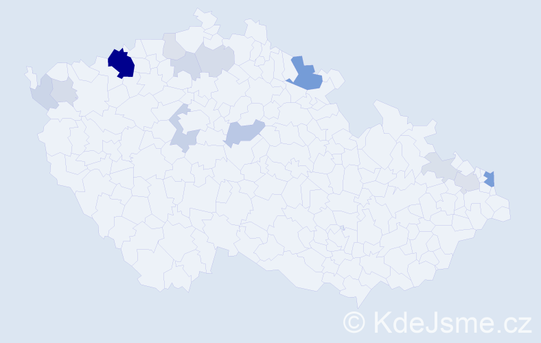 Příjmení: 'Solčáni', počet výskytů 40 v celé ČR